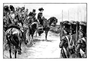 La reina en el campamento en Chobham, Surrey, 1853, 1888 de Unbekannt