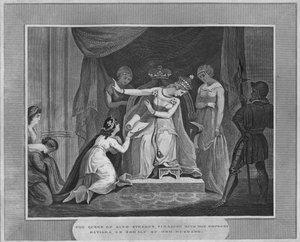 La reina del rey Esteban, suplicando a la emperatriz Matilda en nombre de su esposo, 1838 de Unbekannt