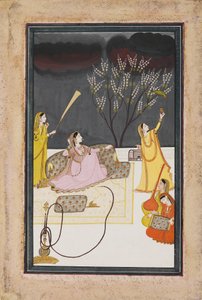 La Ragini Dhanasari Desi del Raga Dipaka, c1820 de Unbekannt