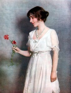 El clavel rojo, Lady Elizabeth Bowes-Lyon, 1923 de Unbekannt