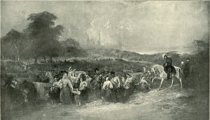 El alivio de Lucknow - Llevando a los sufrientes al campamento británico, 1901 de Unbekannt