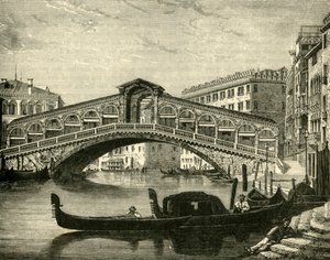 El Rialto, Venecia, 1890 de Unbekannt