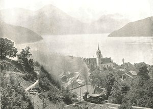 El ferrocarril Rigi, Vitznau, Suiza, 1895 de Unbekannt