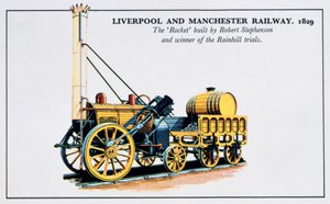 El cohete, ferrocarriles de Liverpool y Manchester, 1829, siglo XX