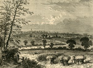 El Camino Romano, Tufnell Park, en 1838, c. 1876 de Unbekannt