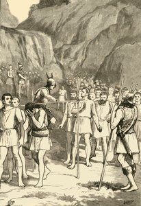Los romanos pasando bajo el yugo en las Horcas Caudinas, 1890 de Unbekannt