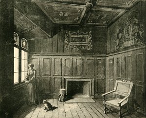La habitación en el castillo de Edimburgo en la que nació Jacobo VI, 1890 de Unbekannt