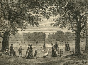El Estanque Redondo, Jardines de Kensington, c1876