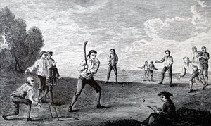 El Club de la Real Academia jugando al cricket de Unbekannt