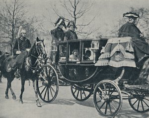 La pareja real regresando de la Abadía, 1923, 1937 de Unbekannt
