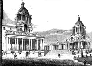 El Hospital Real, Greenwich, Londres, siglo XIX de Unbekannt