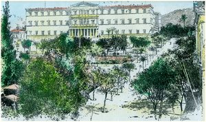 El Palacio Real, Atenas, Grecia, c1890 de Unbekannt