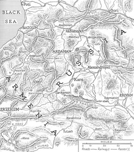 Las fronteras ruso-turcas, 1915 de Unbekannt