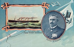 El SS Kaiser Wilhelm der Grosse y el Capitán Otto Cuppers de Unbekannt