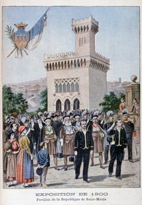 El pabellón de San Marino en la Exposición Universal de 1900, París