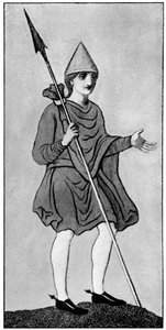 El manto sajón, mostrando el método de sujeción, 1910 de Unbekannt