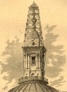El andamiaje y el observatorio en St. Pauls