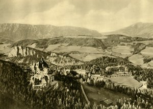 El Schneeberg y la cordillera Rax, Semmering, Baja Austria, c1935 de Unbekannt