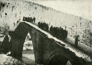 Estado Mayor del Ejército Serbio en su retirada a través de Albania, 1919