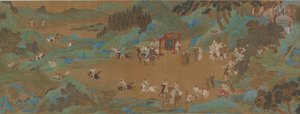El parque Shanglin: caza imperial, dinastía Ming o Qing, siglo XVII