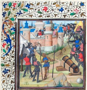 El sitio de Antioquía. Miniatura de la Historia de Guillermo de Tiro, 1460s