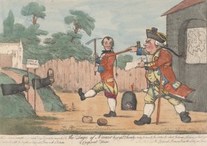 El Asedio de Namur por el Capitán Shandy y el Cabo Trim Tristram Shandy, 1800-20 de Unbekannt