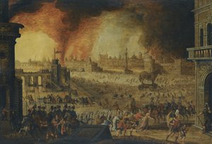 El sitio de Troya, siglo XVII de Unbekannt