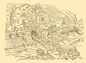 Los españoles capturan Amberes en su larga lucha con los holandeses, 1576, c1930