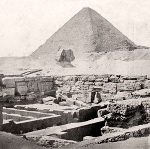 La Esfinge y la Gran Pirámide, Egipto, principios del siglo XX de Unbekannt