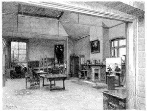 El estudio, este, c1880-1882 de Unbekannt