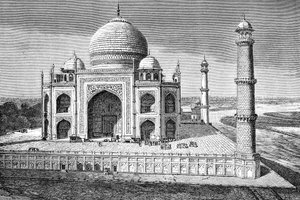El Taj Mahal, Agra, India, 1895 de Unbekannt