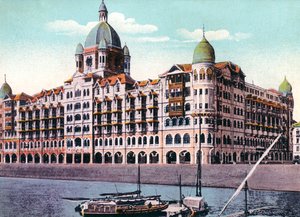 El Hotel Palacio Taj Mahal, Bombay, India, principios del siglo XX