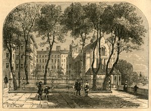 La fuente del templo, de una impresión antigua, 1897 de Unbekannt