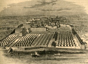 El Templo en 1671. De una vista aérea antigua en el templo interior, 1897 de Unbekannt