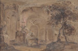 La tentación de San Antonio, siglo XVII de Unbekannt