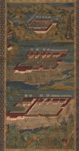 Los tres santuarios sagrados en Kumano: Kumano Mandala, c. 1300 de Unbekannt