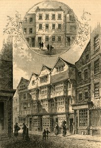 La Trompeta, luego el Duque de York, Shire Lane, 1778. Casa de Elias Ashmole, 1897