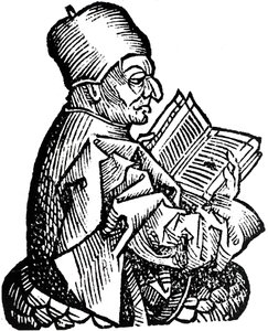 El Venerable Beda c. 673-735, teólogo, erudito e historiador anglosajón, 1493 de Unbekannt