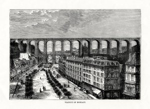 El Viaducto en Morlaix, Francia, 1879 de Unbekannt