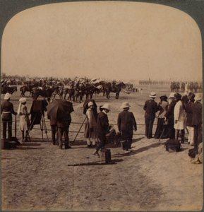 El virrey Lord Curzon y Lord Kitchener en la Gran Revisión del Durbar, Delhi, India, 1903 de Unbekannt
