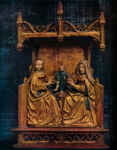 La Virgen y Santa Ana enseñando al Salvador infante a caminar, c1470 de Unbekannt