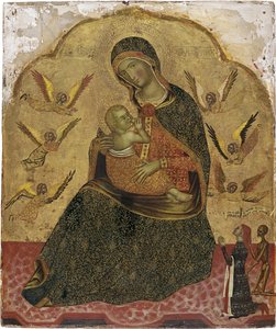 La Virgen de la Humildad con ángeles y un donante de Unbekannt