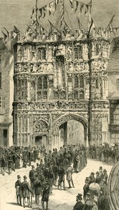 Los visitantes siendo presentados al decano: Visitantes coloniales e indios en Canterbury, 1886 de Unbekannt