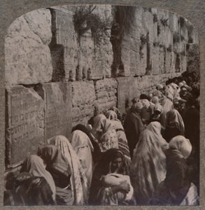 El Lugar de Lamentación de los Judíos, Jerusalén, c1900