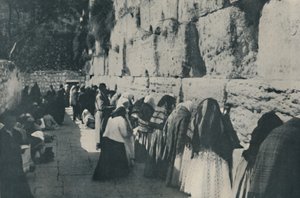 El Muro de las Lamentaciones: El Día de la Lamentación por la Ciudad Perdida de sus Antepasados, c. 1935 de Unbekannt