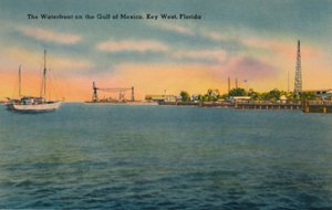 El paseo marítimo en el Golfo de México, Key West, Florida, c1940s