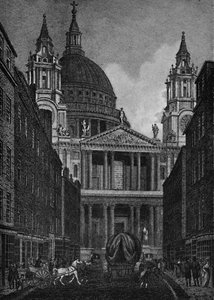 El Oeste de la Catedral de San Pablo desde Ludgate Street Ludgate Hill, 1907 de Unbekannt
