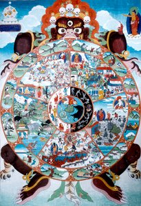 La rueda de la vida, Tíbet, siglos XIX-XX de Unbekannt