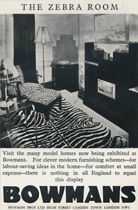 La sala de cebra - Bowmans, 1933