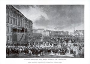 La ascensión al trono de Federico Guillermo IV de Prusia, 15 de octubre de 1840, 1900 de Unbekannt